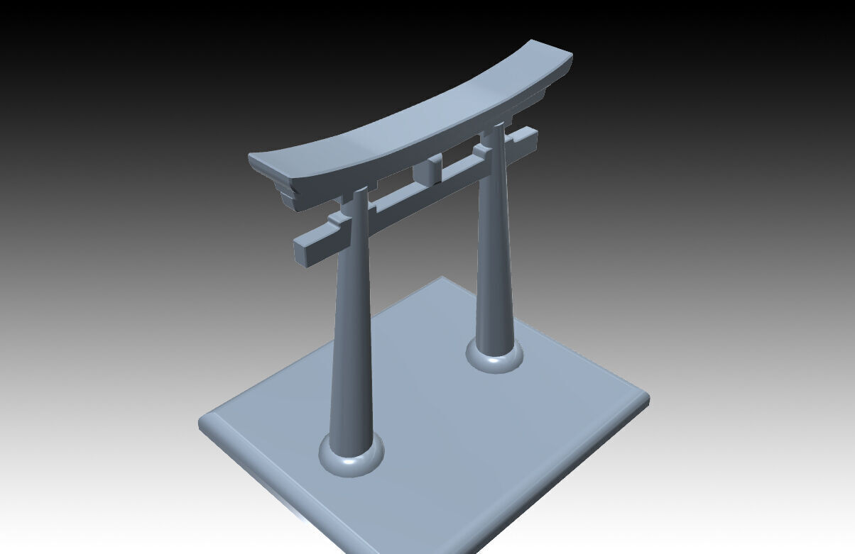 Aquarium Ornaments torii 3D print model_8