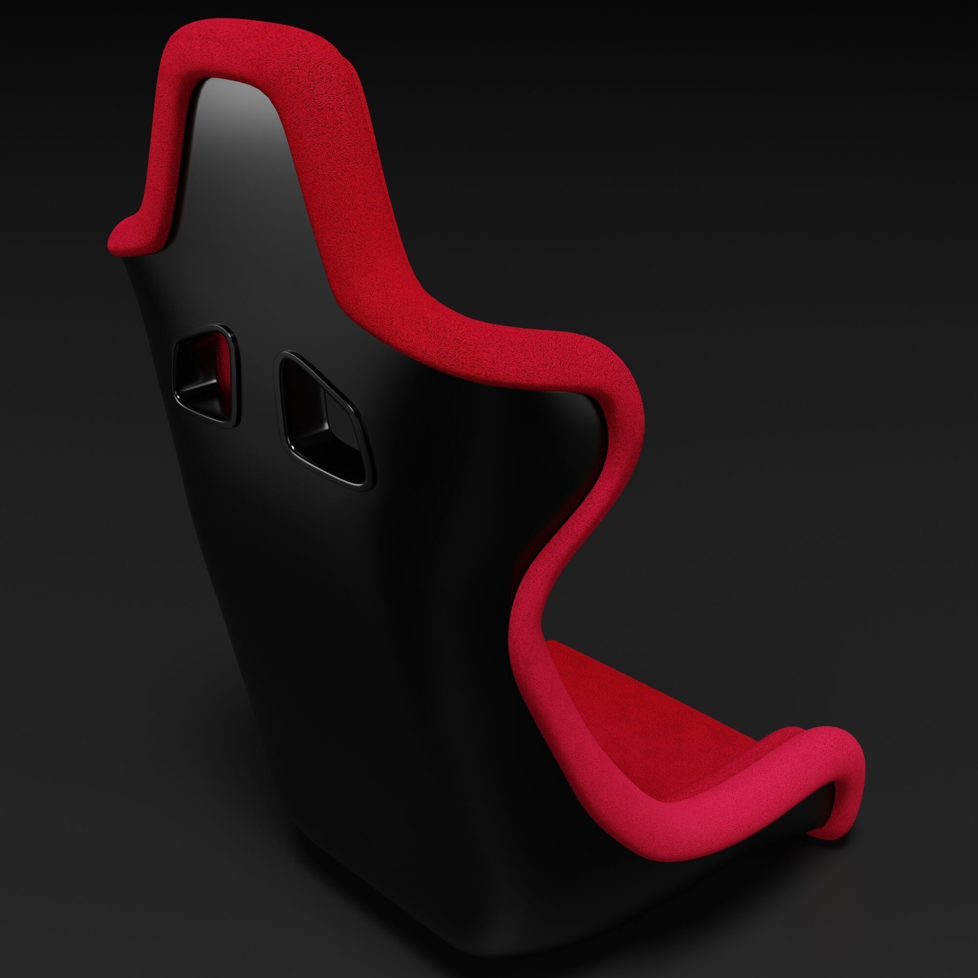 Racing Car Seat 3D model_3