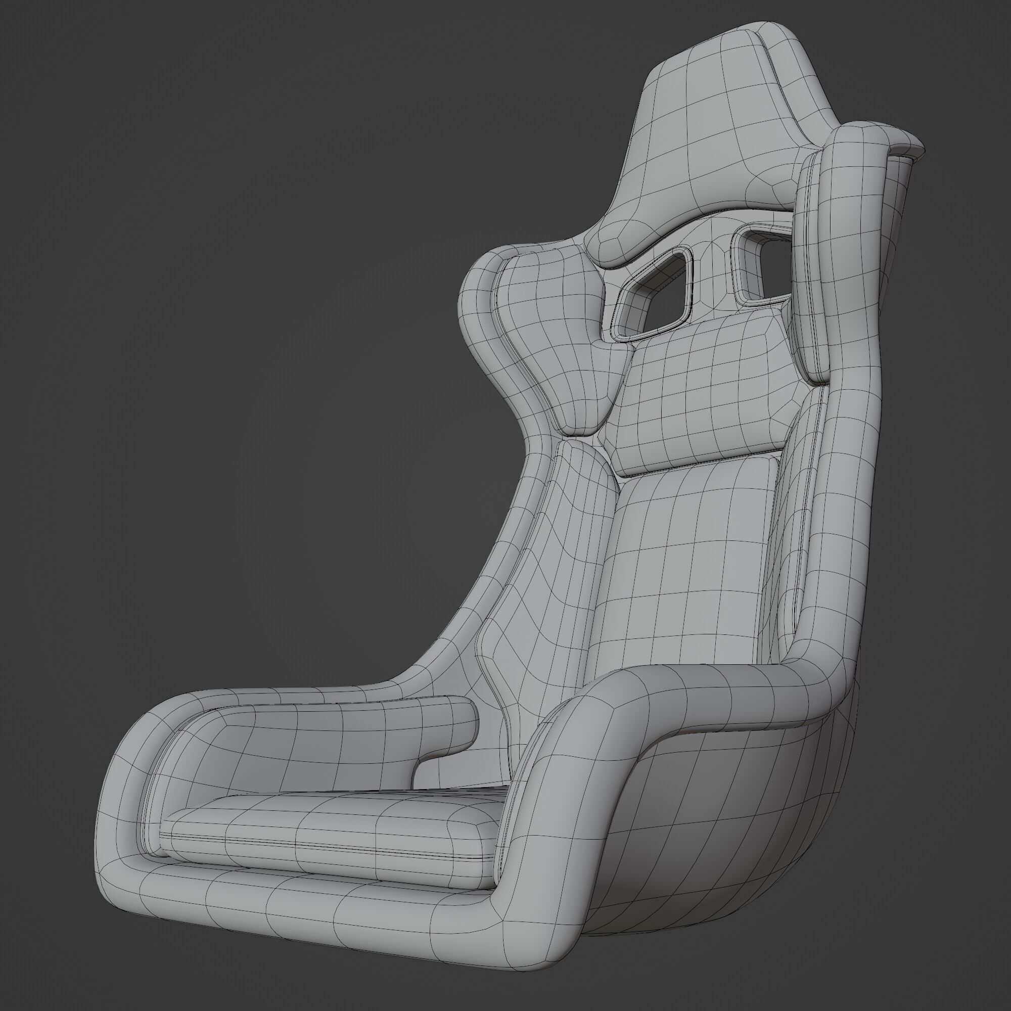 Racing Car Seat 3D model_15