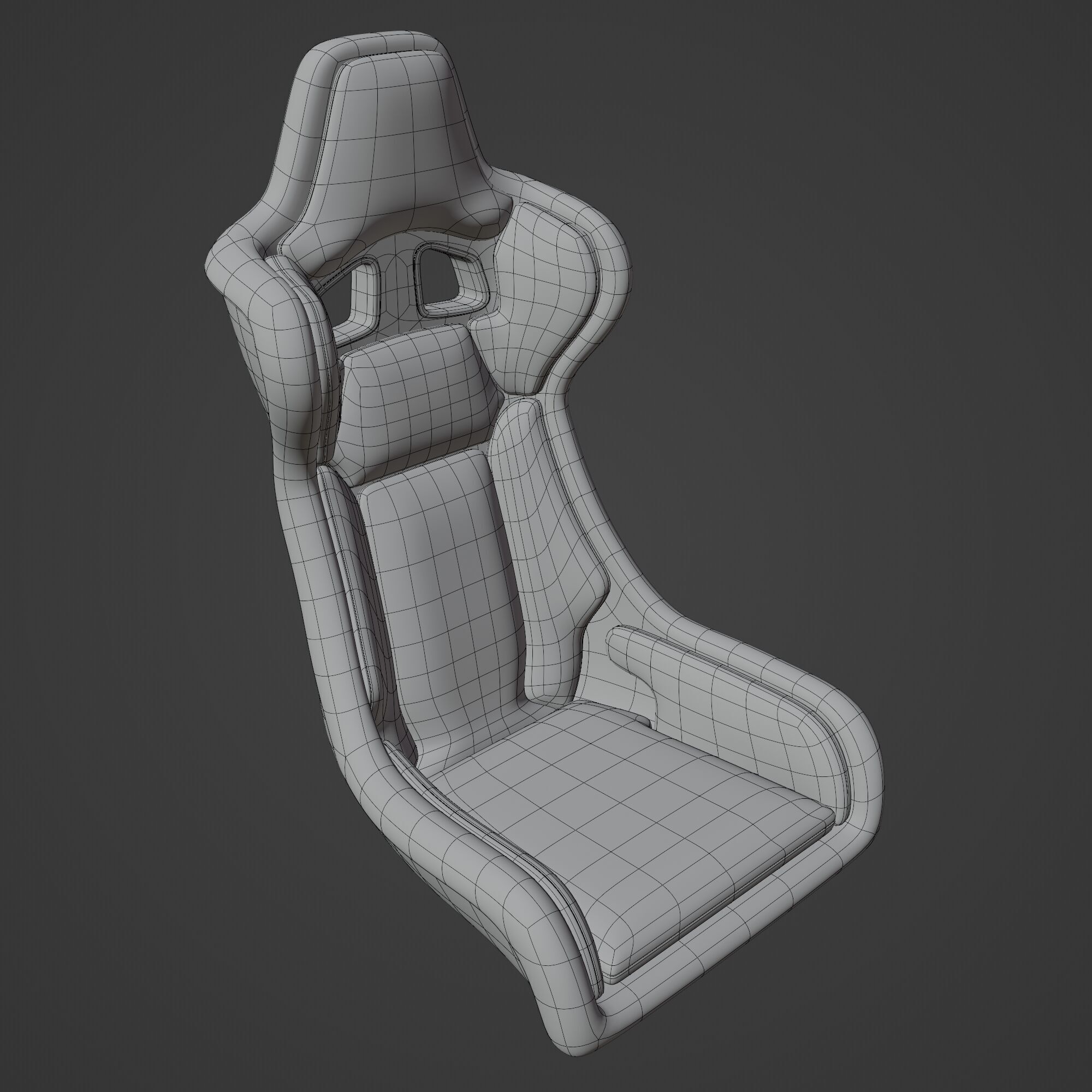 Racing Car Seat 3D model_9