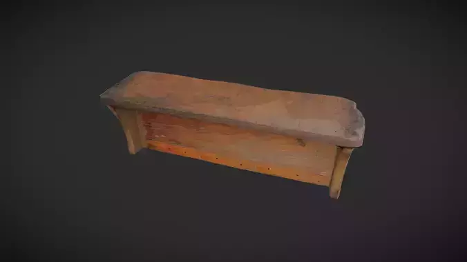 Decayed Wooden Shelf