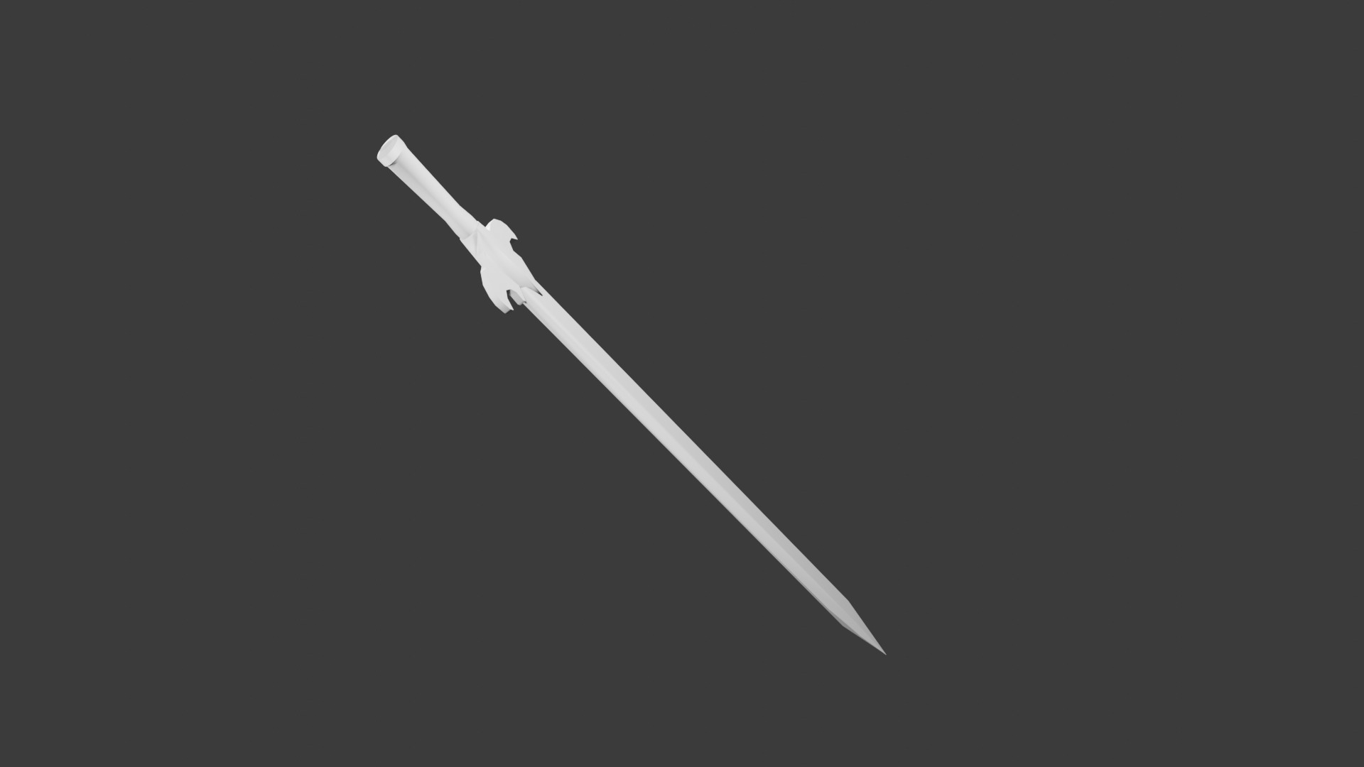 Low-poly sword model Free low-poly 3D model_7