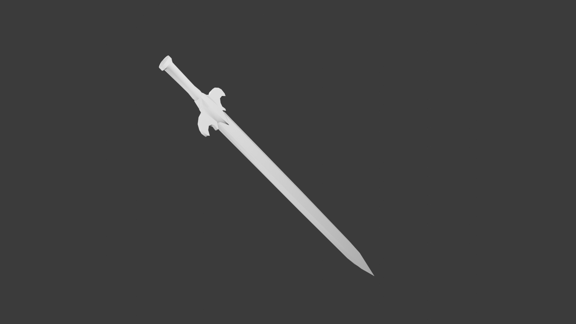 Low-poly sword model Free low-poly 3D model_6