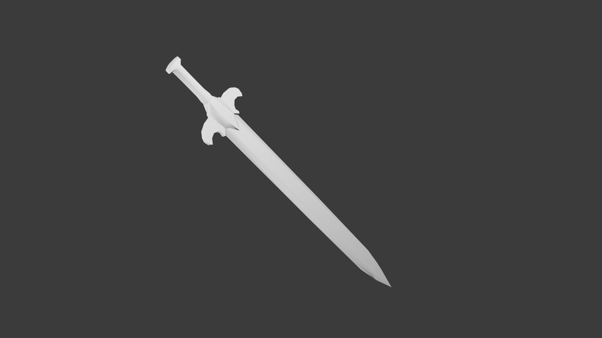 Low-poly sword model Free low-poly 3D model_5