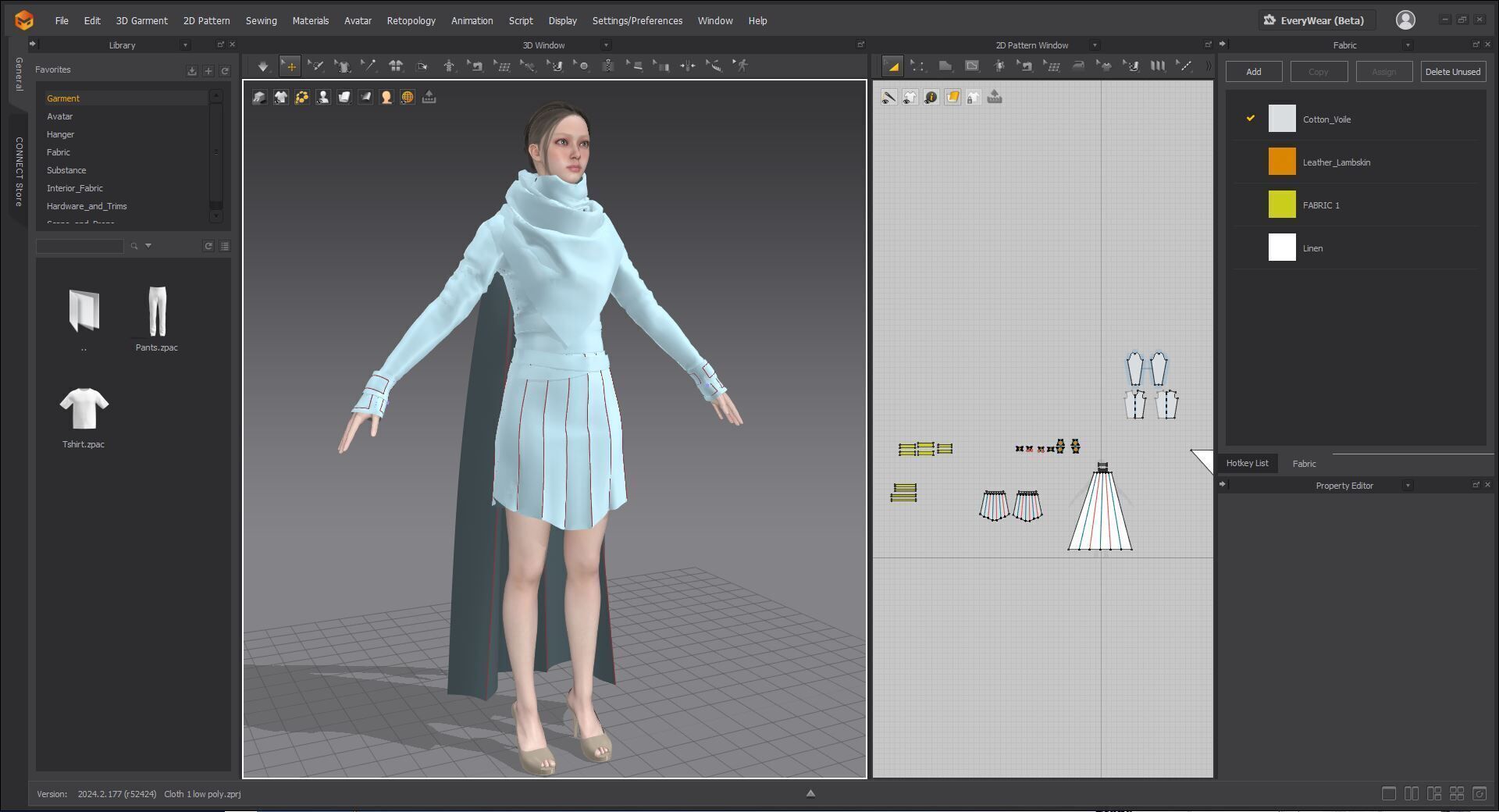 Cloth 3D Model and 75 Zbrush and Blender Brushes Low-poly 3D model_9