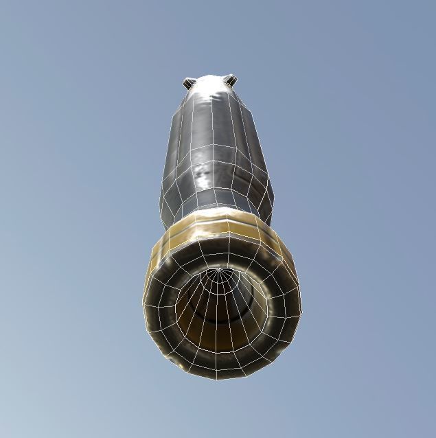 Futuristic Air Defense Gun Tower Animated Low-poly 3D model_31