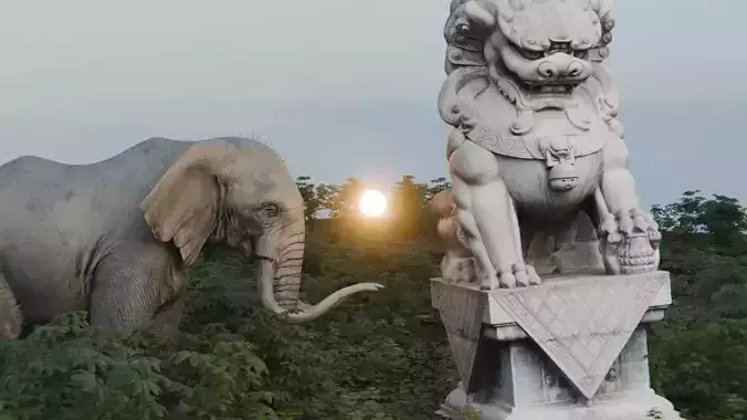 Cinematic Animated Elephant