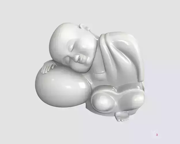 Sleeping monk figurine for 3D printing