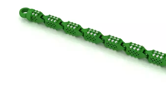 4MM STONE Ready to Print 3D Chain for ALL Jewelry metals