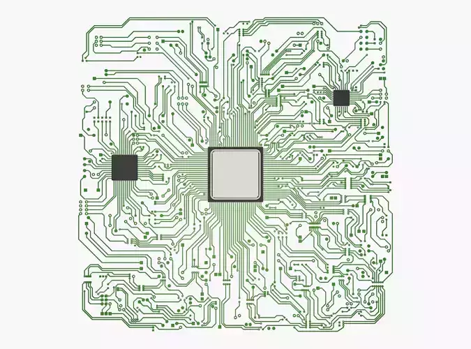 Electronic Circuit Paths Abstract M1 3D model