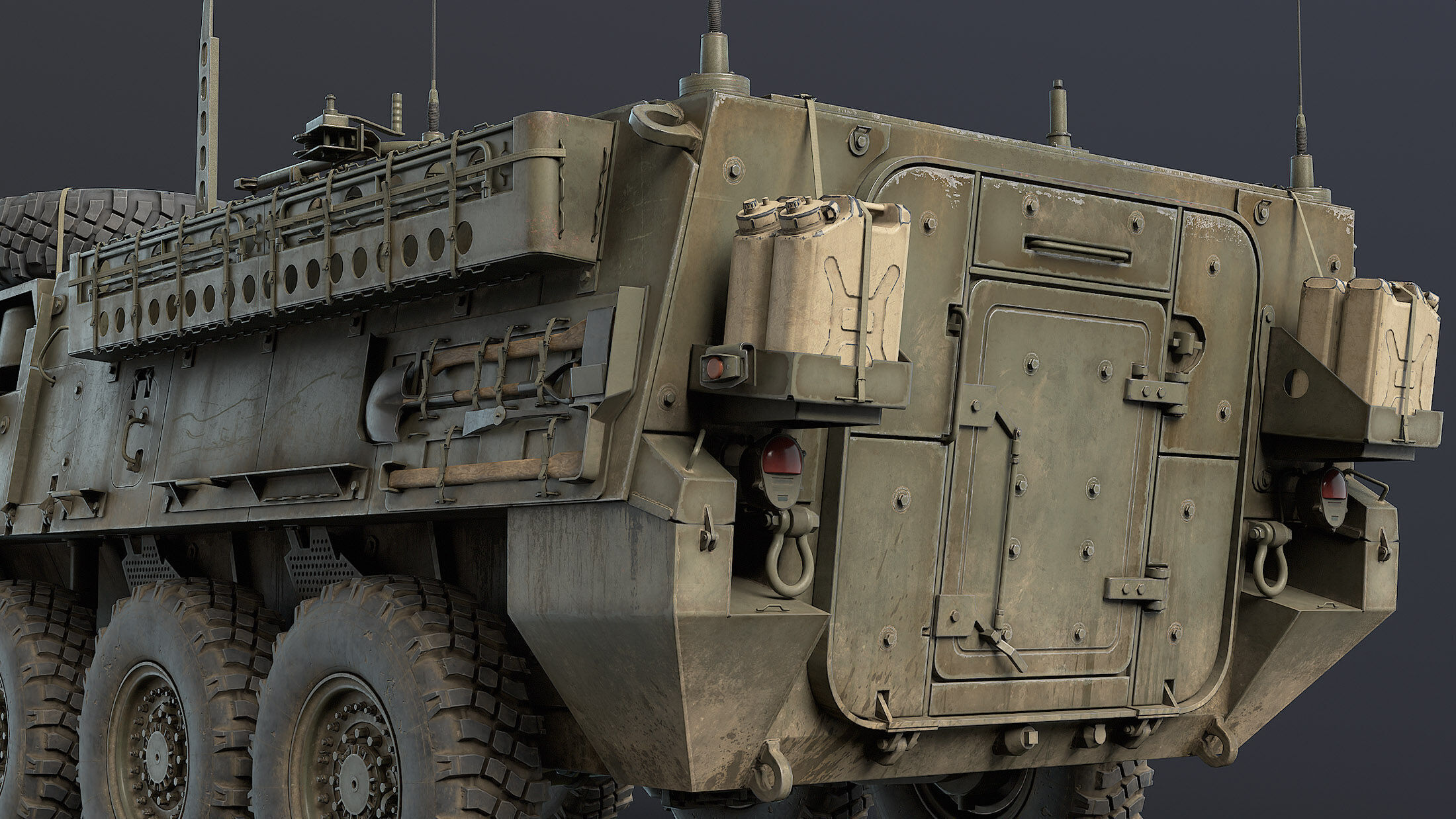 M1126 Stryker Unarmed Game Ready Low-poly 3D model_5