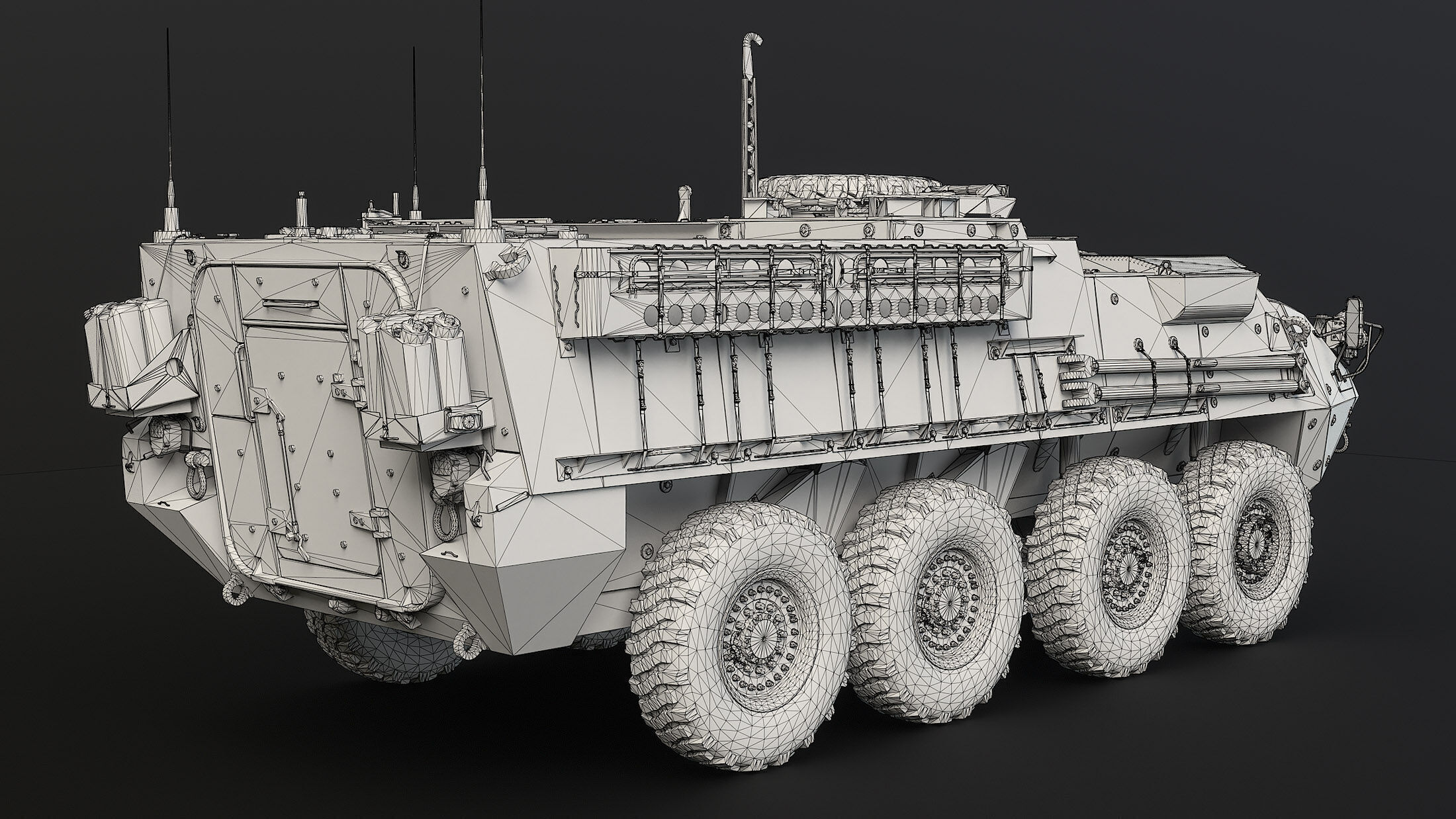 M1126 Stryker Unarmed Game Ready Low-poly 3D model_12
