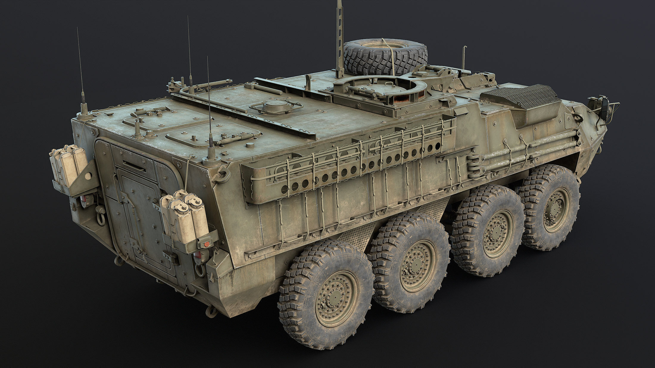 M1126 Stryker Unarmed Game Ready Low-poly 3D model_6