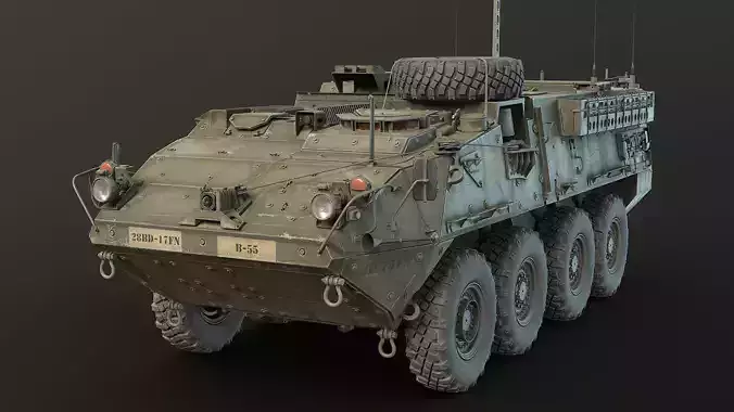 M1126 Stryker Unarmed Game Ready Low-poly 3D model