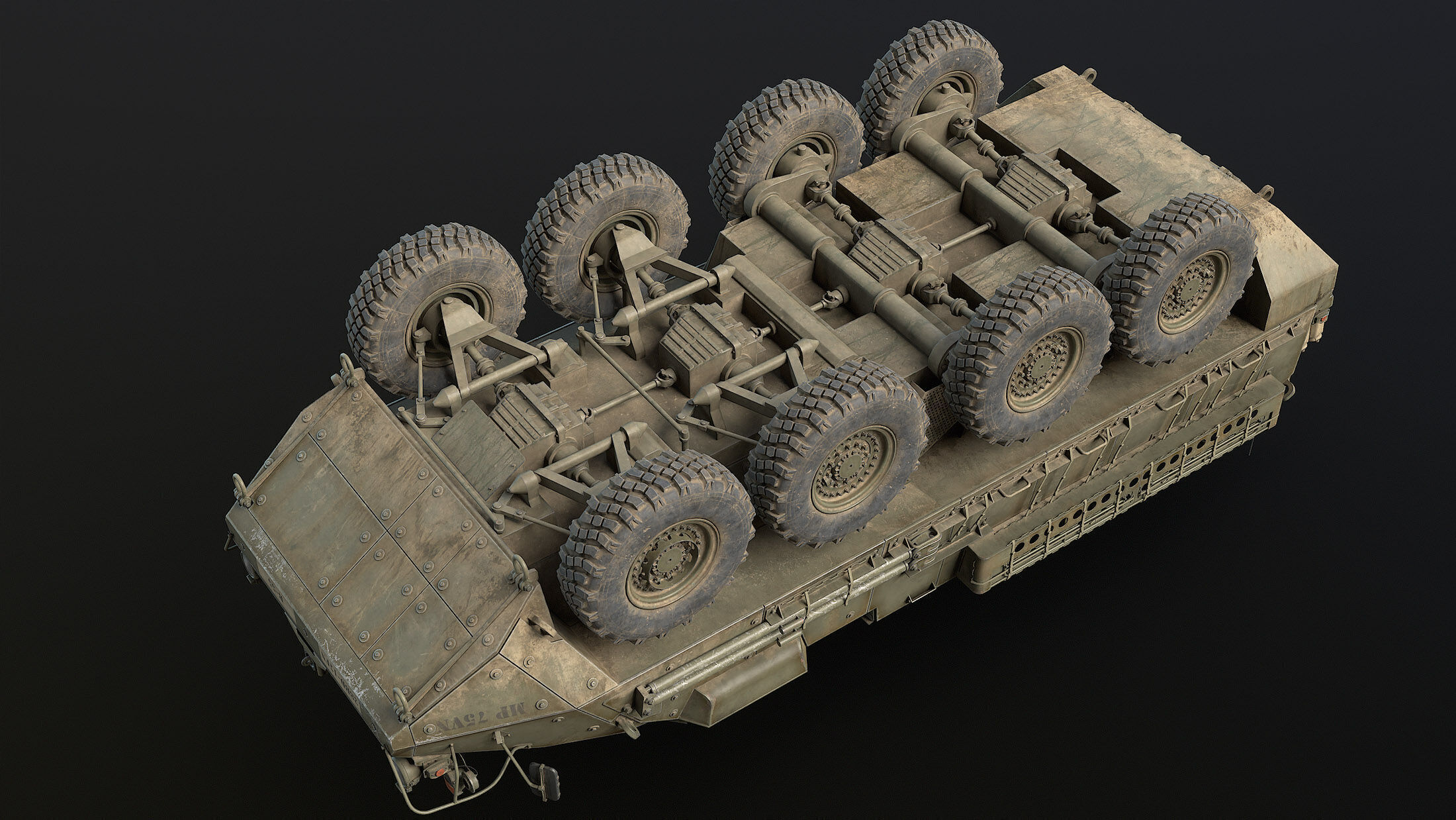 M1126 Stryker Unarmed Game Ready Low-poly 3D model_10