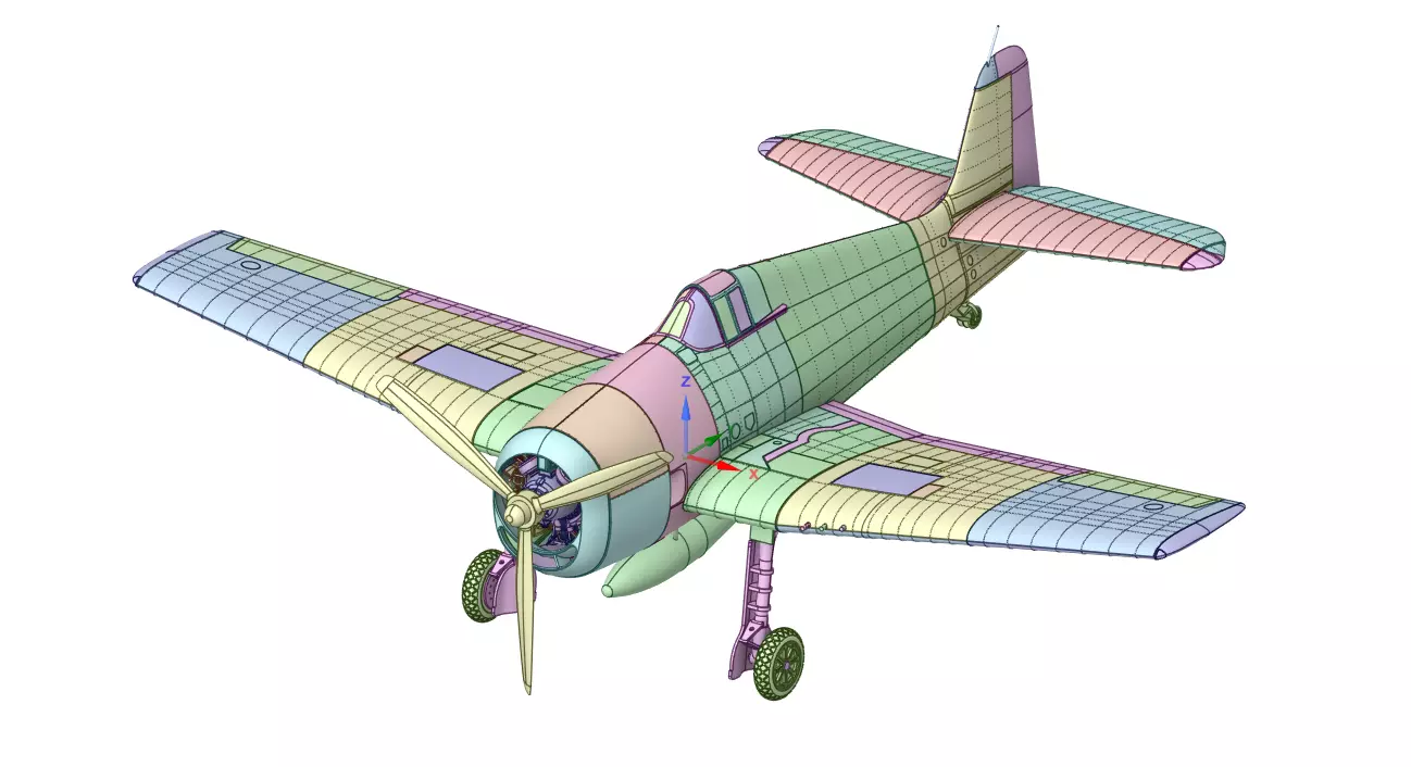 Grumman F6F-5 Hellcat  1 by 24 Scale 3D Printable Model 3D print model_0
