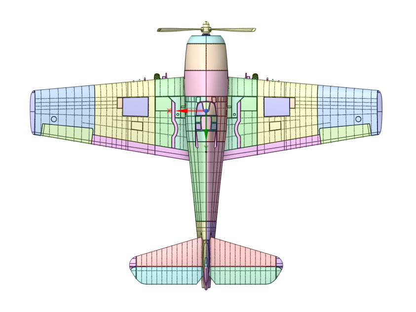 Grumman F6F-5 Hellcat  1 by 24 Scale 3D Printable Model 3D print model_4
