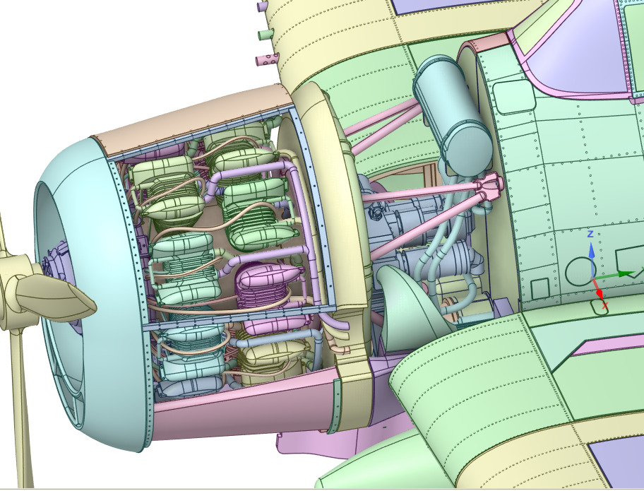 Grumman F6F-5 Hellcat  1 by 24 Scale 3D Printable Model 3D print model_9