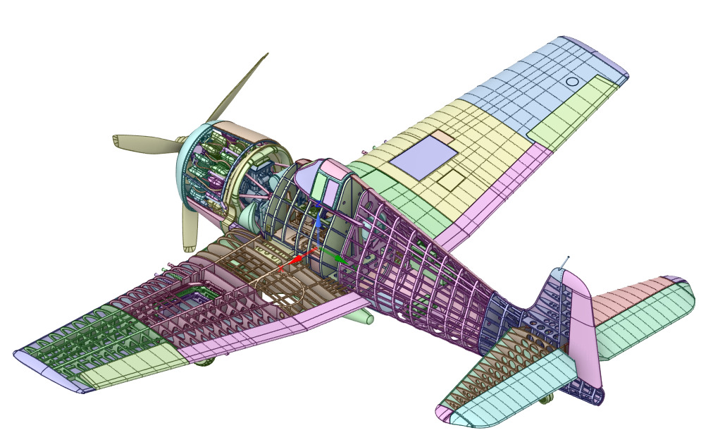 Grumman F6F-5 Hellcat  1 by 24 Scale 3D Printable Model 3D print model_5
