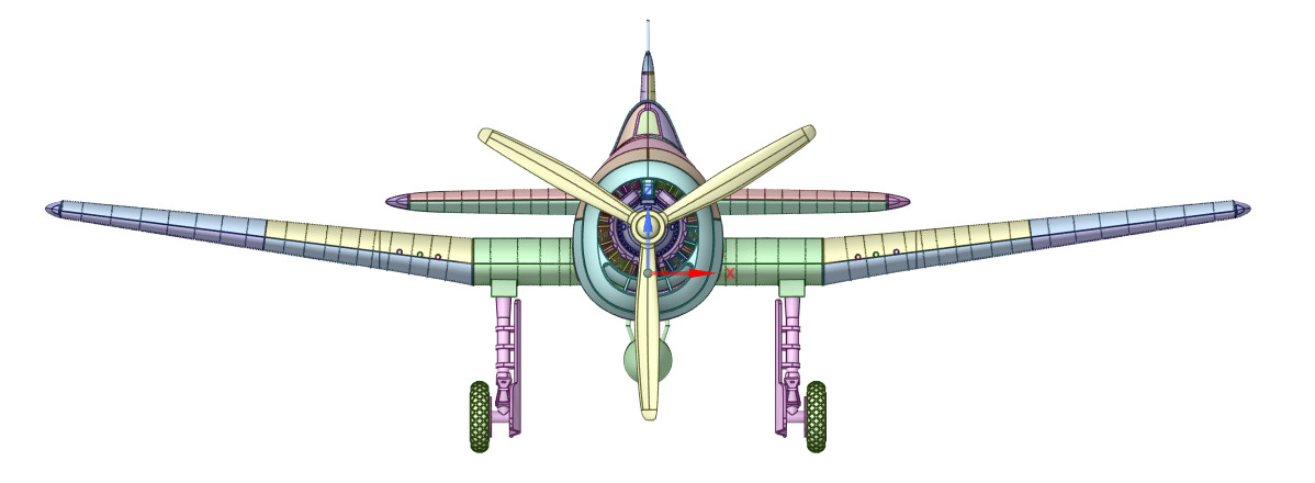 Grumman F6F-5 Hellcat  1 by 24 Scale 3D Printable Model 3D print model_3