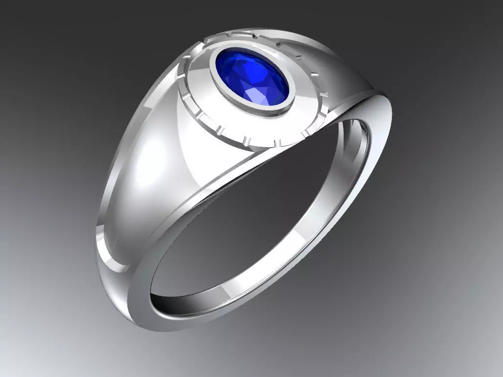 School ring template 3D print model