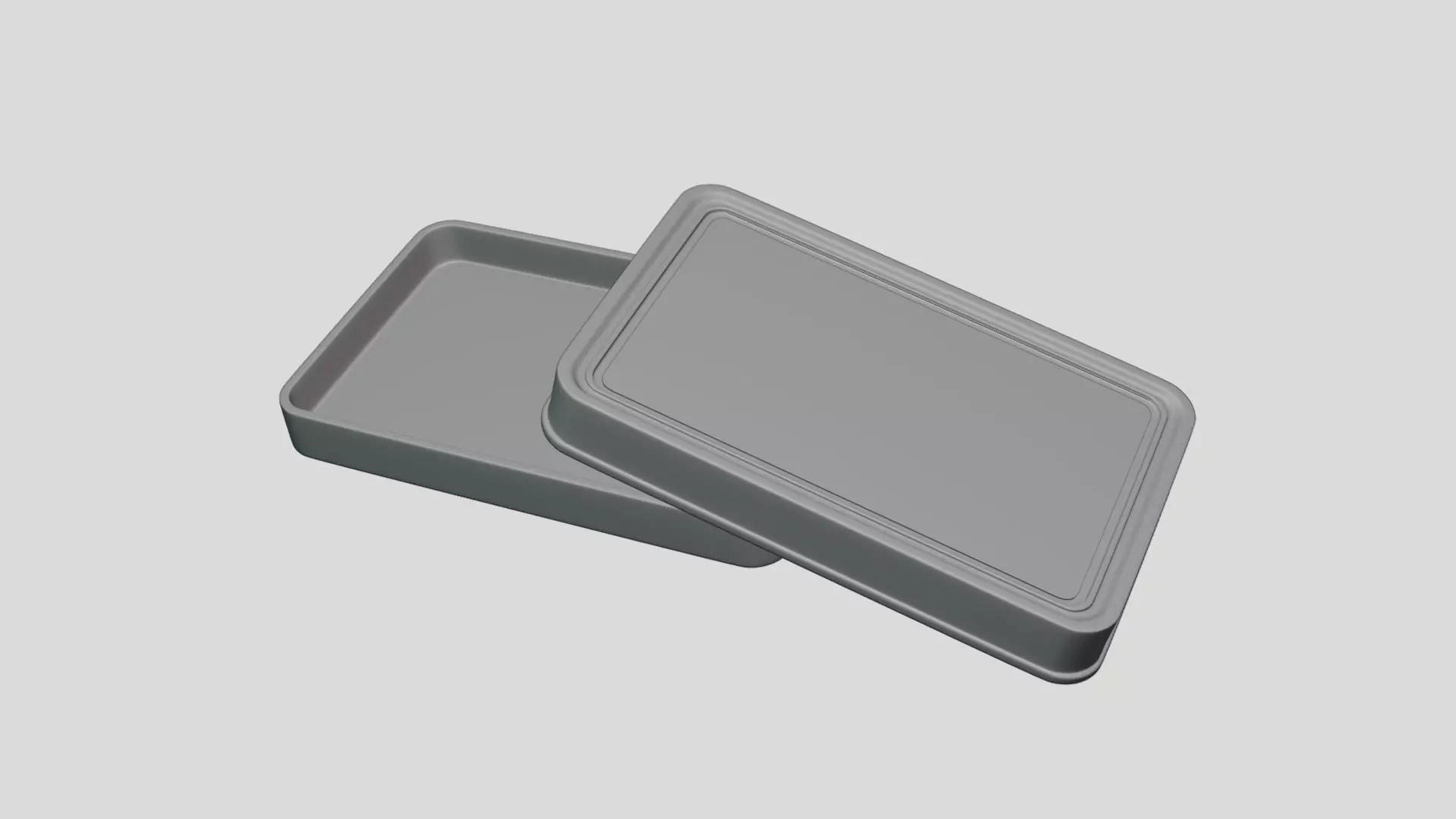 Basic Candy Tin Box - Geometry Only No Textures No Materials 3D model_0