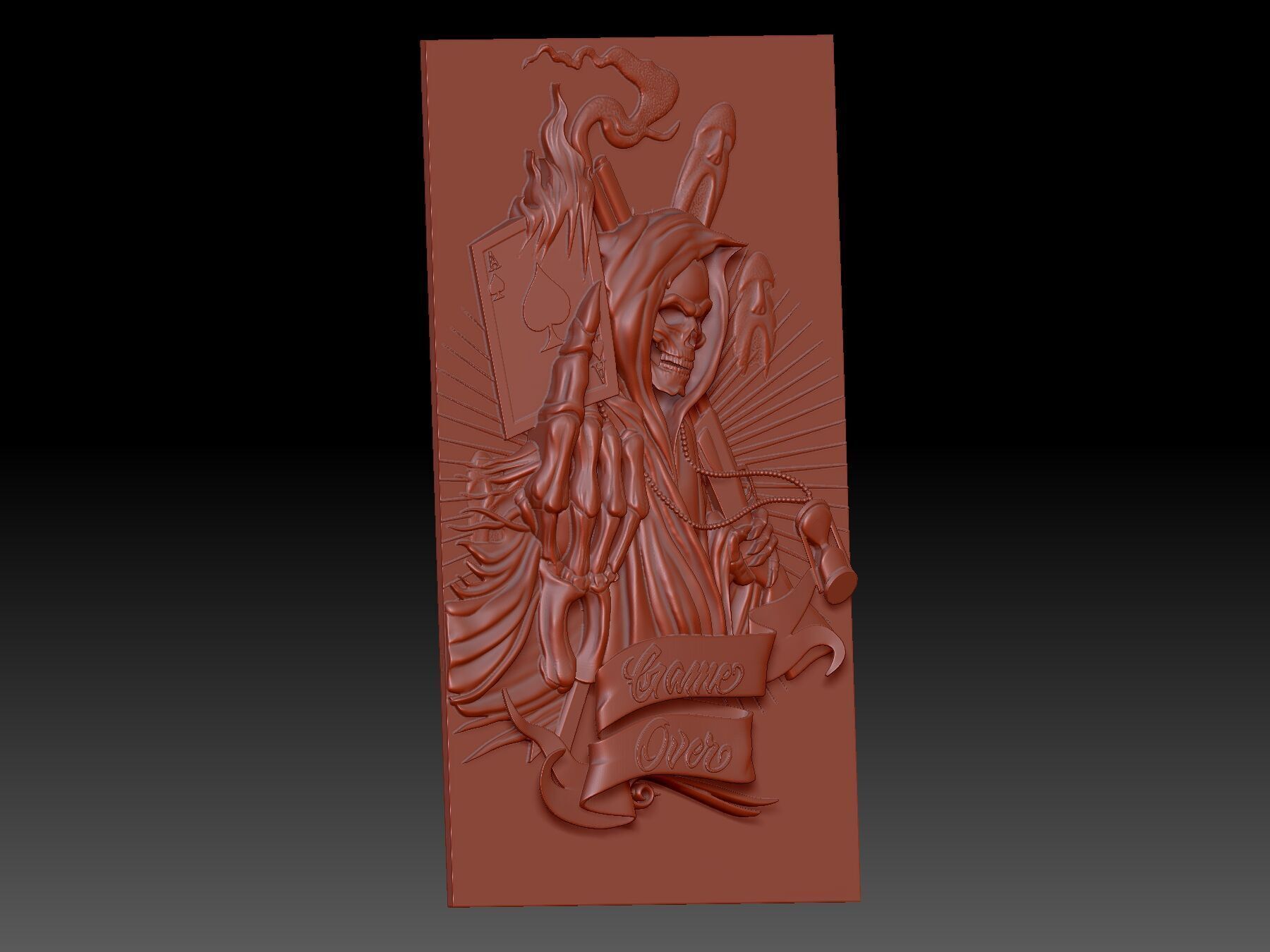 game over  3D print model_3