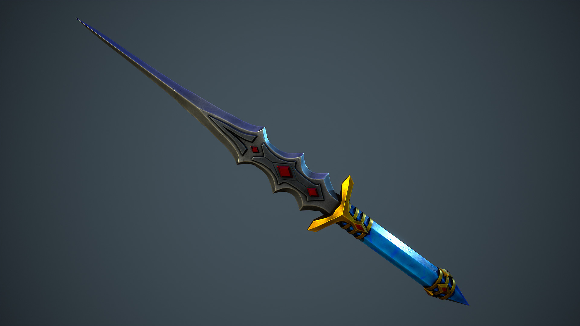Stylized Fantasy Weapons - Daggers Low-poly 3D model_6