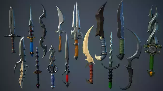 Stylized Fantasy Weapons - Daggers