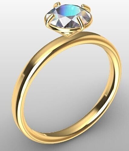 SOLITAIRE RING  3D print model