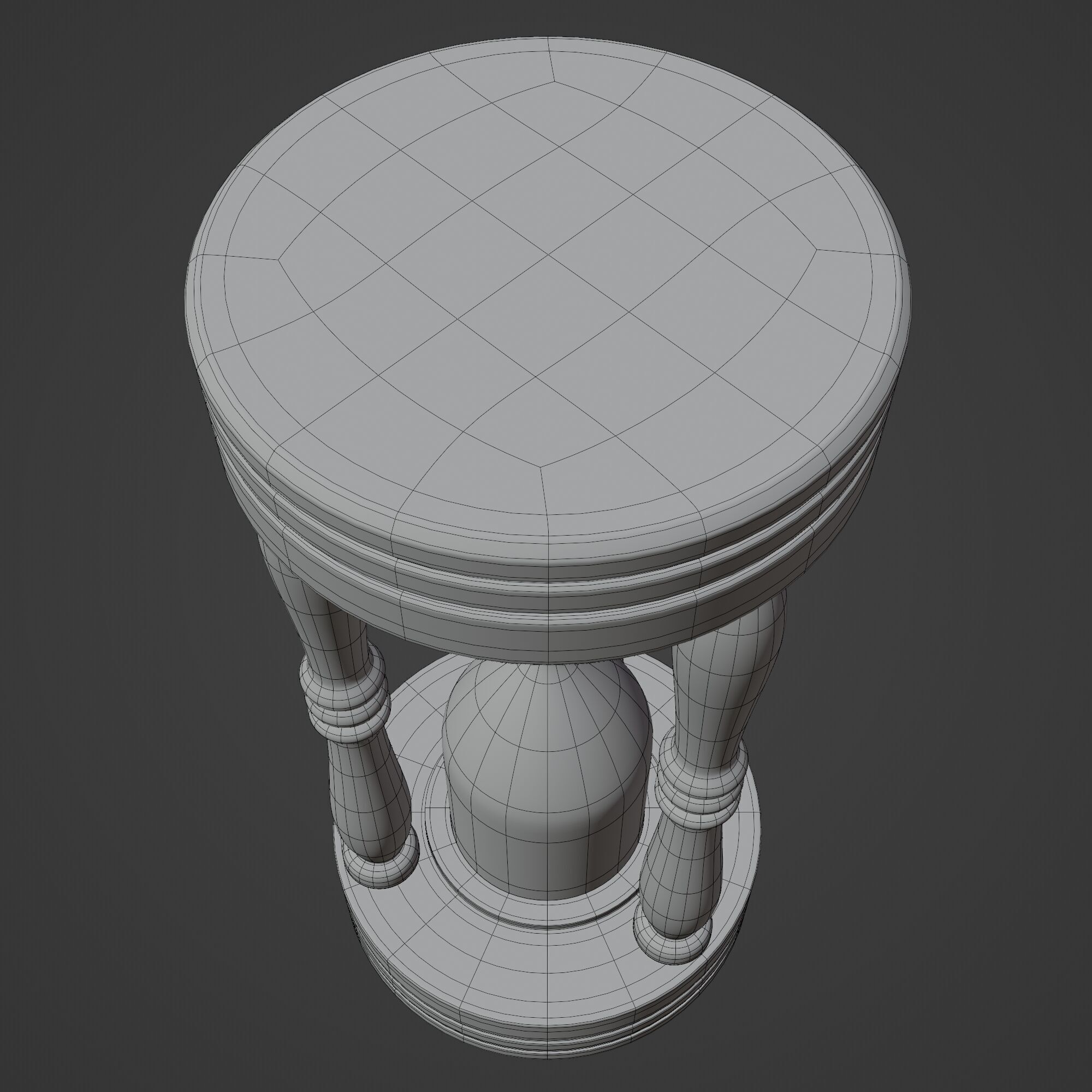 Wooden Hourglass Sand Timer 3D model_12