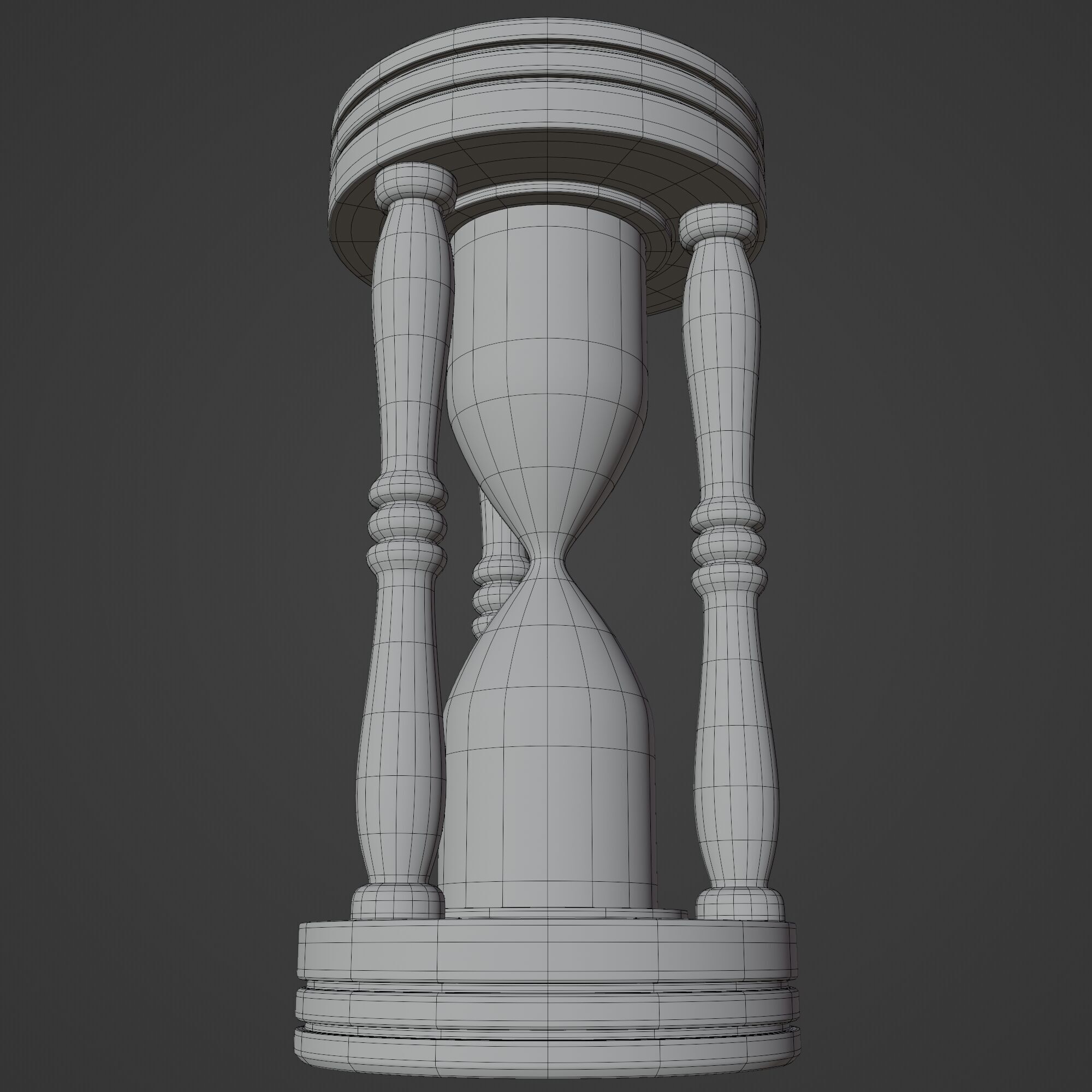 Wooden Hourglass Sand Timer 3D model_10