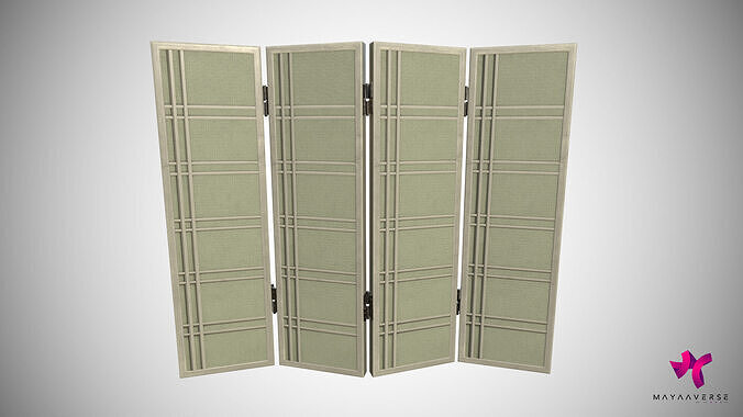 Wood Partition Low-poly 3D model