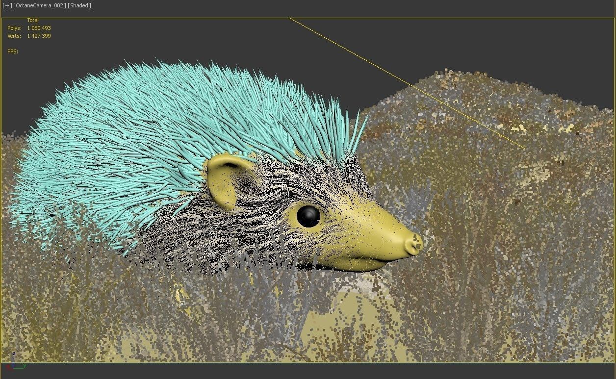 Hedgehog for Vray and Octane 3D model_12