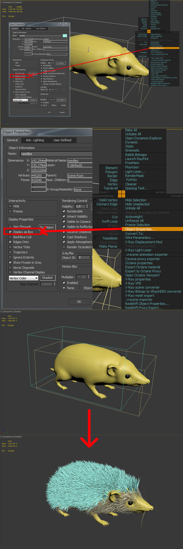 Hedgehog for Vray and Octane 3D model_25