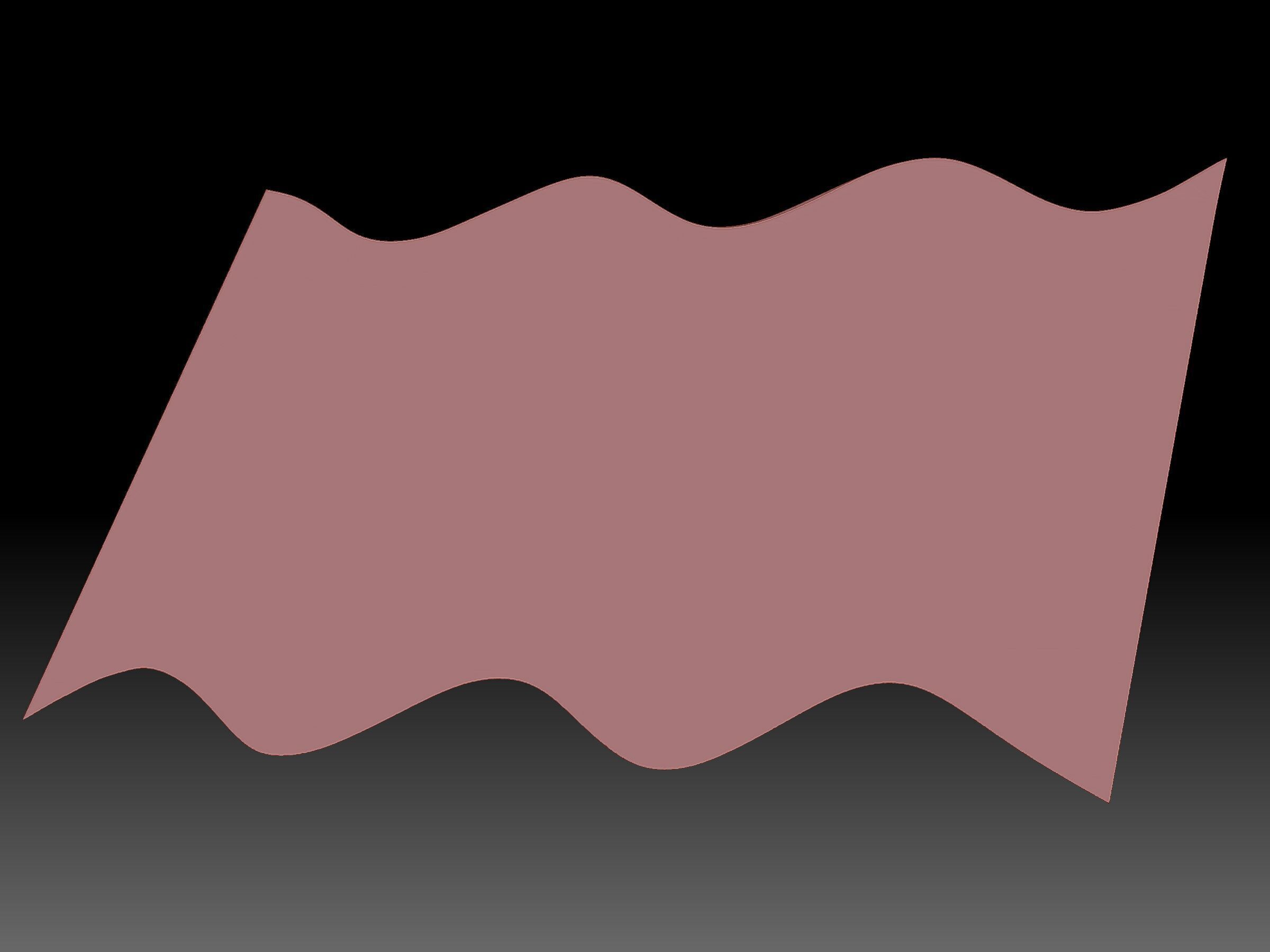 american flag  3D print model_2