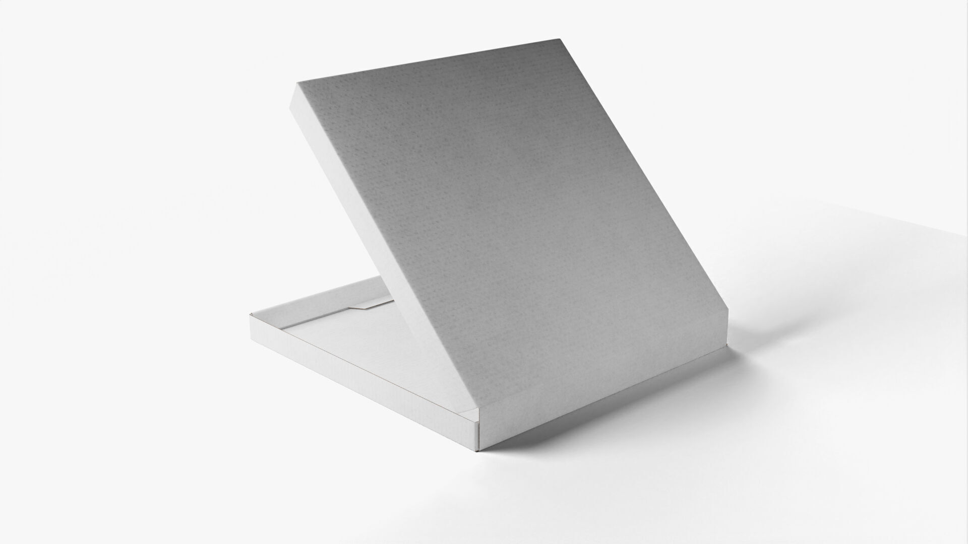 10 inch White Paper Open Pizza Box 3D model_4