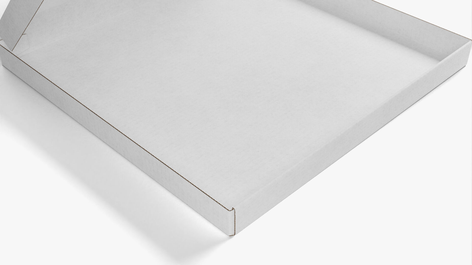 10 inch White Paper Open Pizza Box 3D model_7