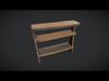 Decayed Wooden Shelf 2 Low-poly 3D model_1