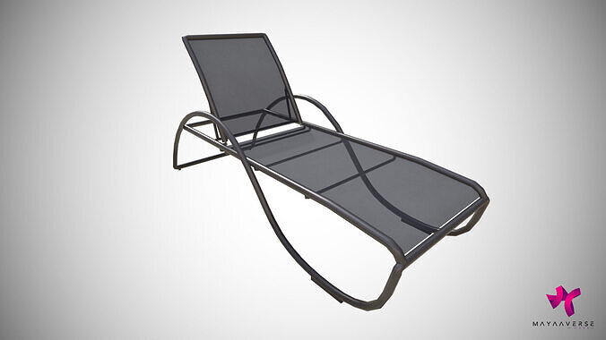 Sun Bath Arm Chair Low-poly 3D model