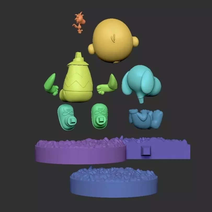 SNOOPY and CHARLIE BROWN 3D print model_9
