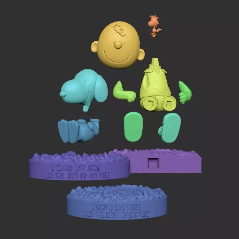 SNOOPY and CHARLIE BROWN 3D print model_8