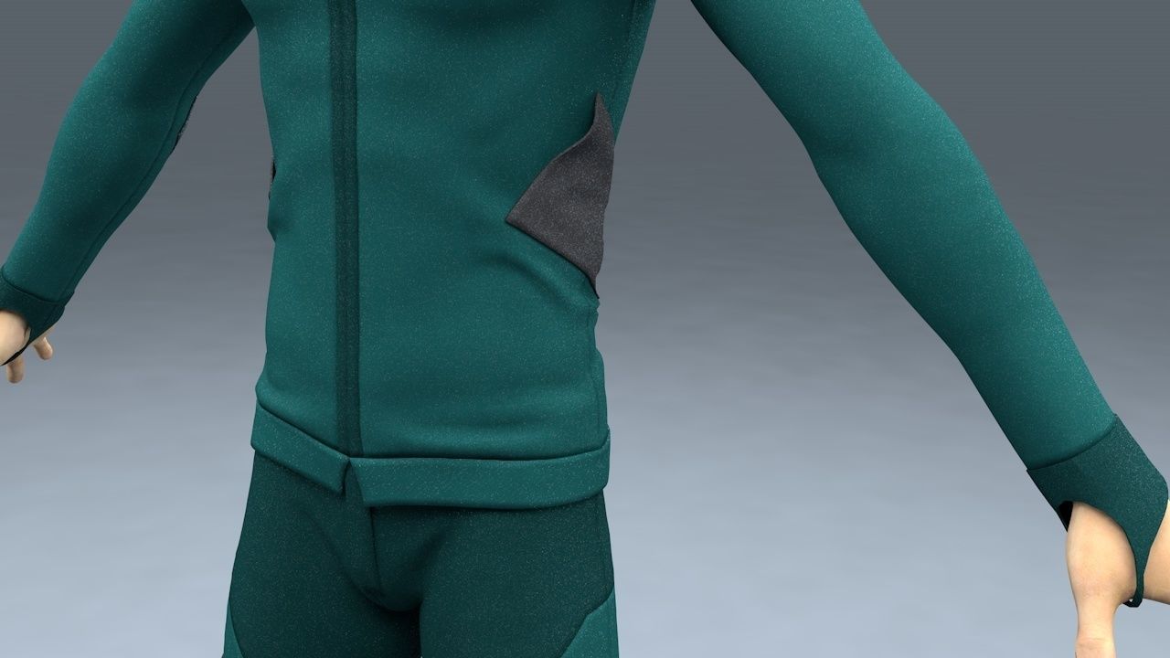 male hoodie tracksuit 3D model_7