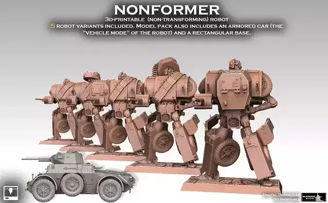 Nonforming Transformer Model Pack 3D print model