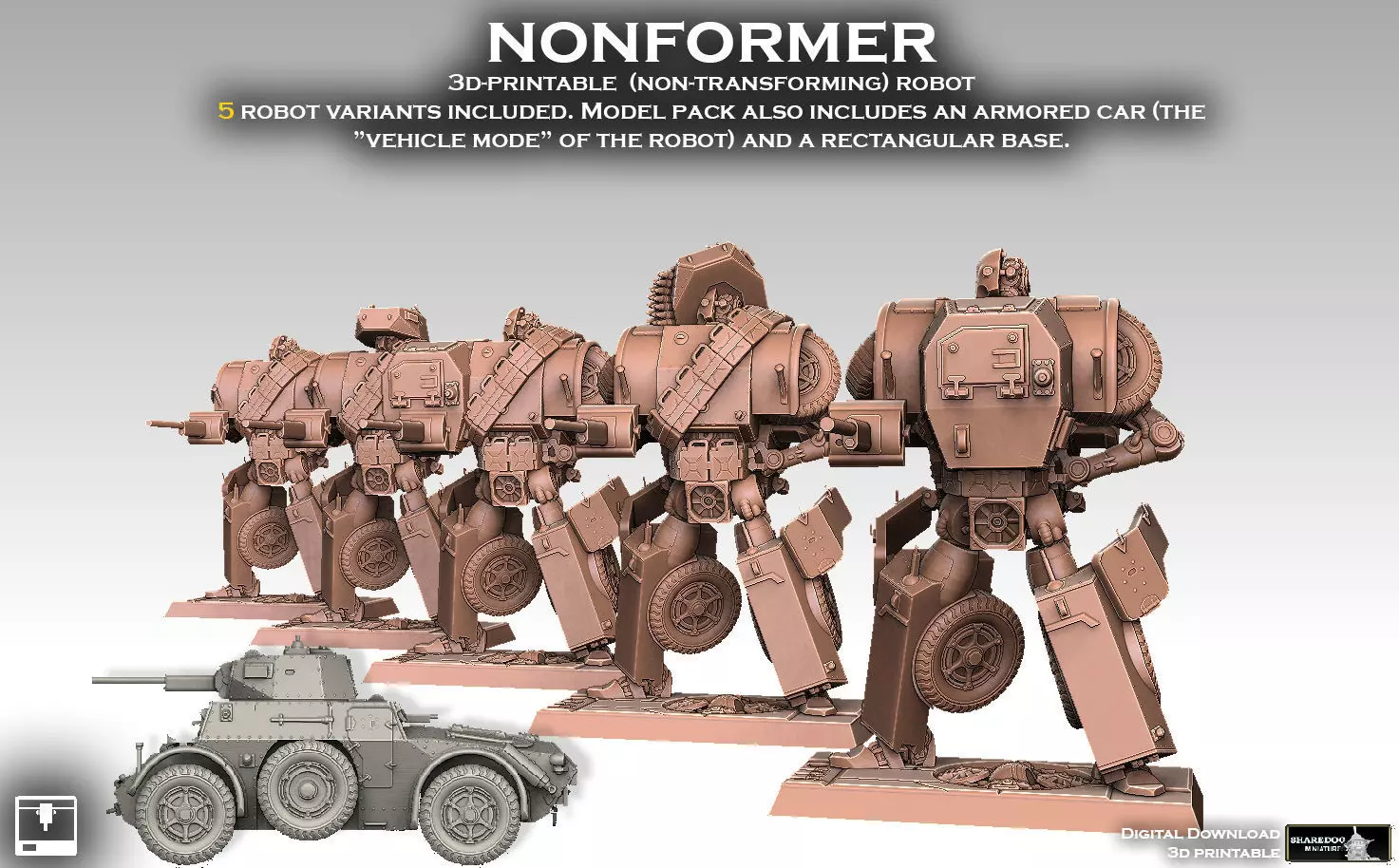 Nonforming Transformer Model Pack 3D print model_0