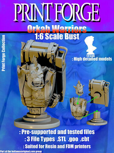 Orkah Bust Free 3D print model
