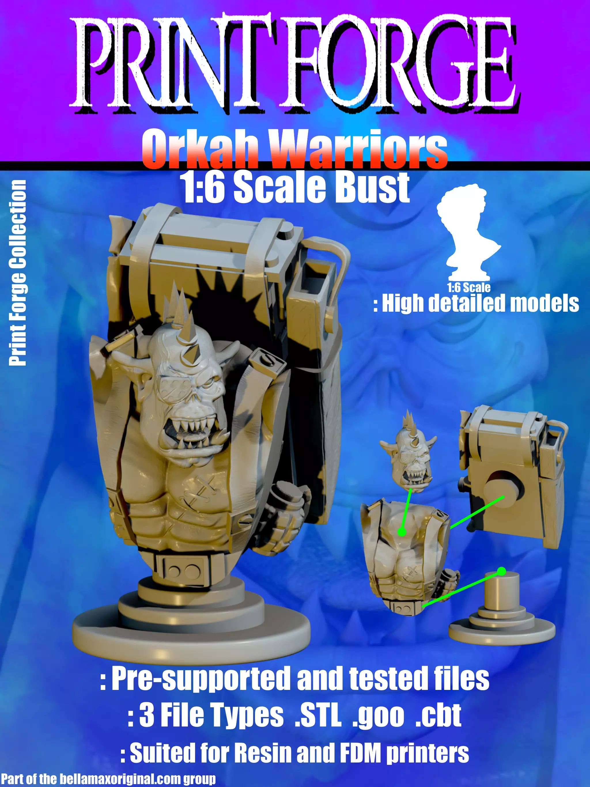 Orkah Bust Free 3D print model