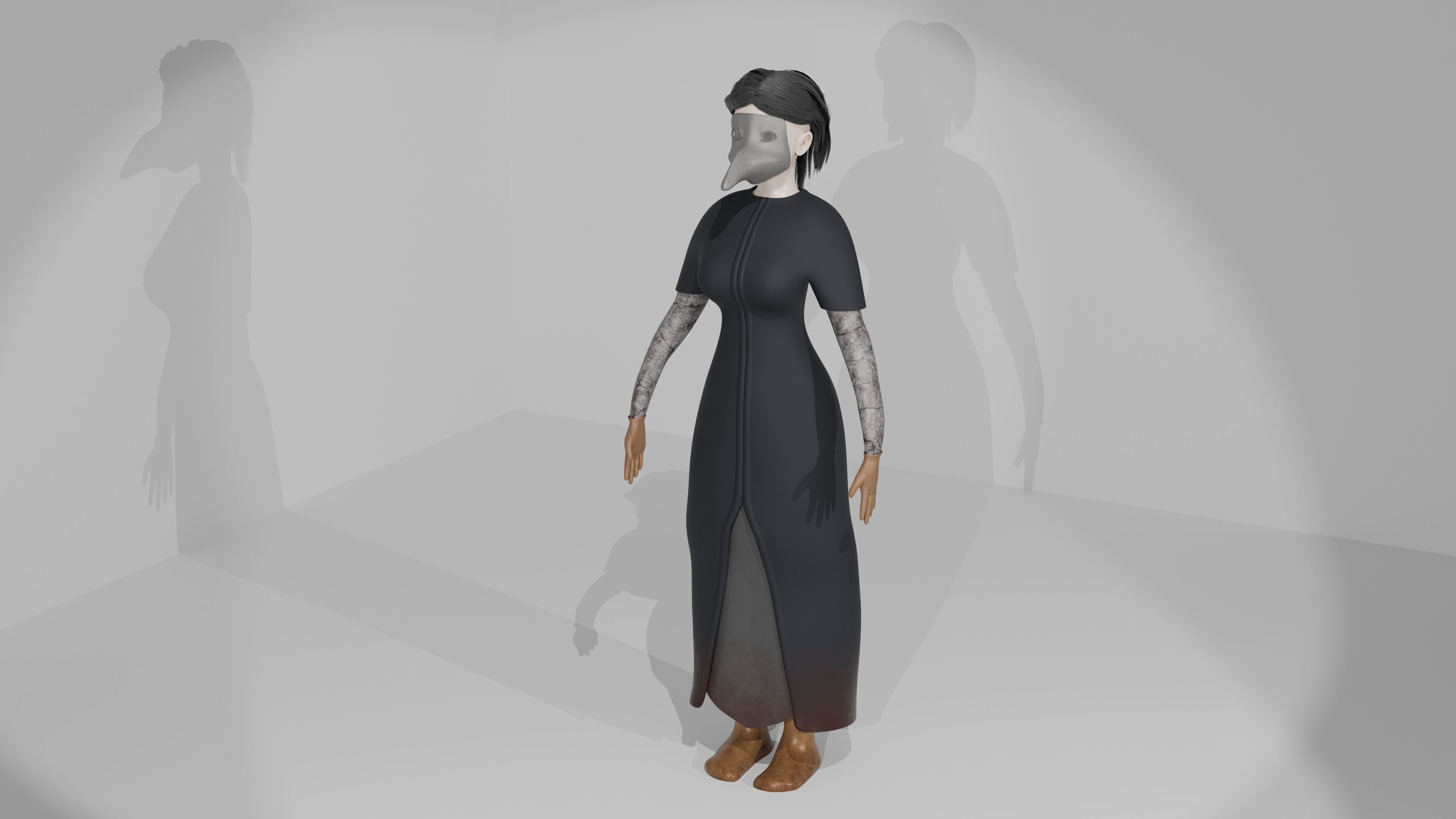 Plague Doctor 3D model_1