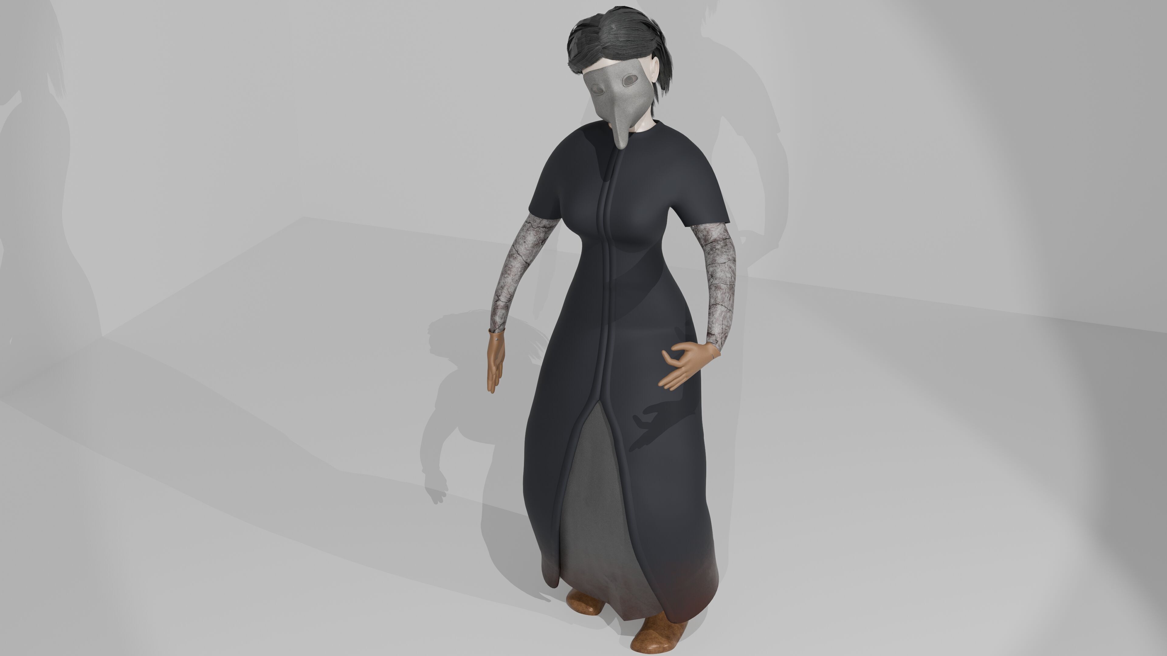 Plague Doctor 3D model_8