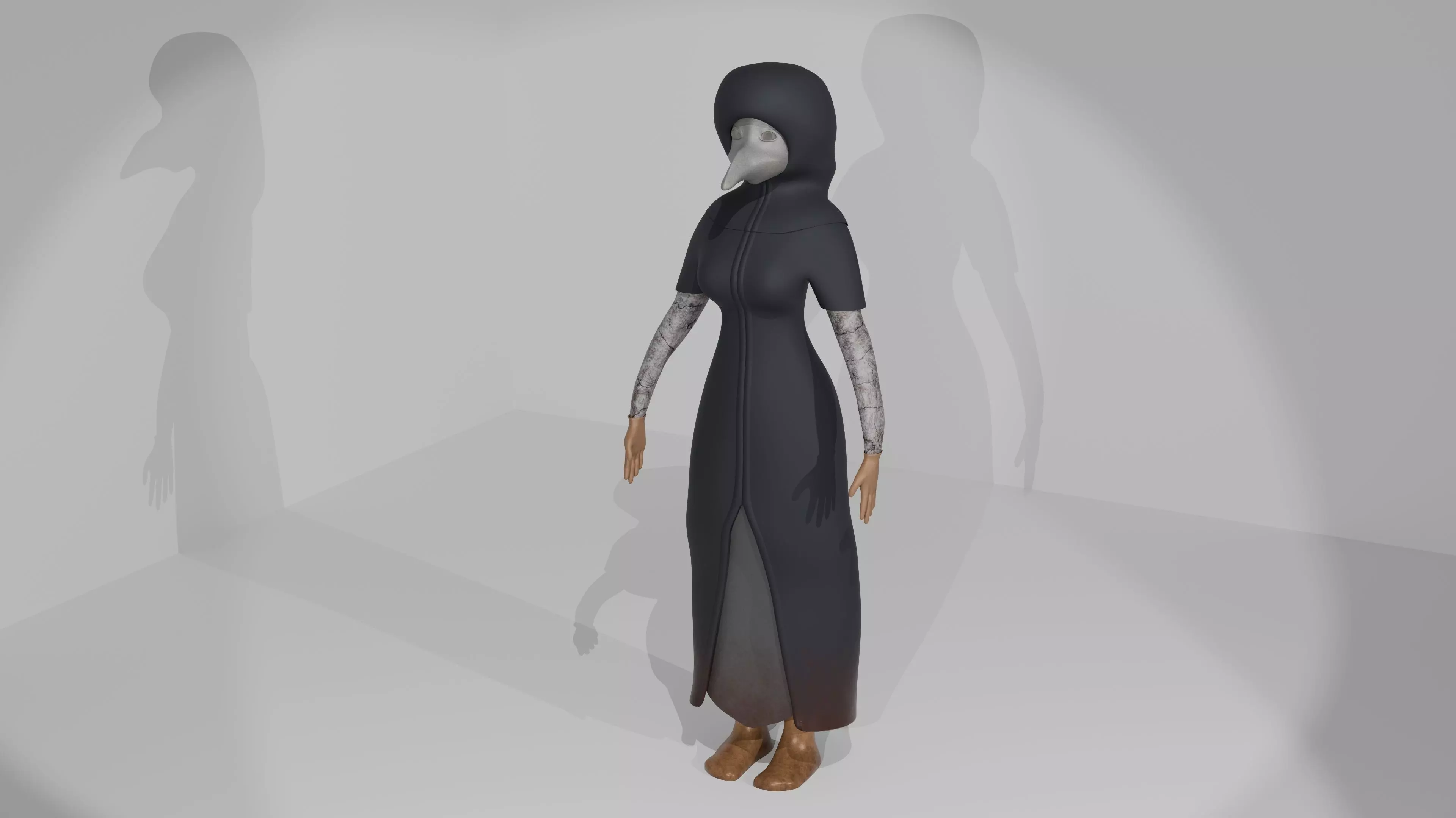 Plague Doctor 3D model_0